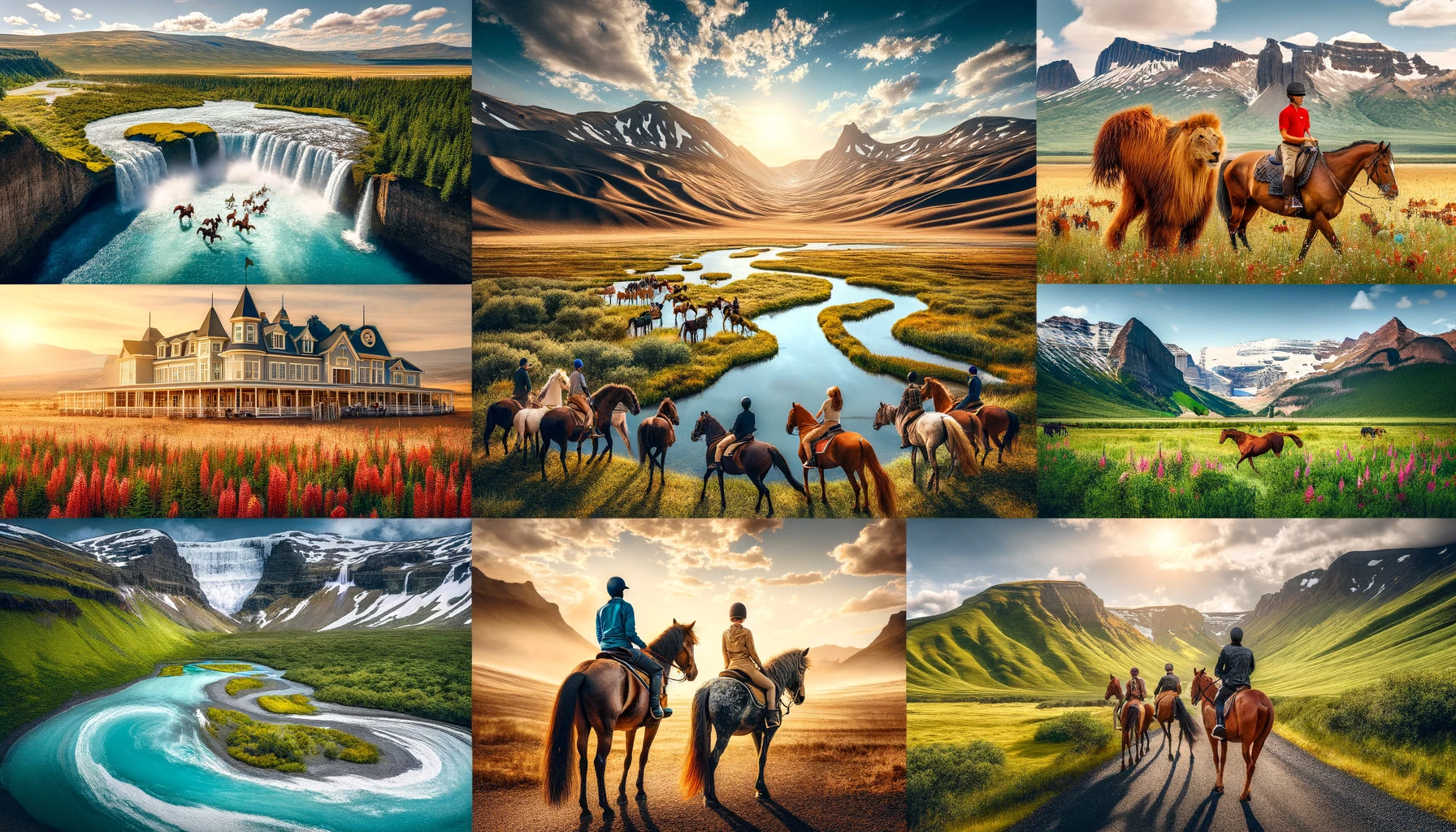 A breathtaking montage of diverse horseback riding locations around the world. Features include the expansive landscapes of Wyoming with riders under